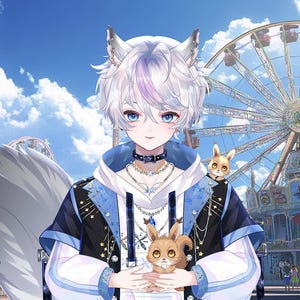 Live2D Model Squirrel Boy VTuber Model