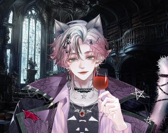 Modelo Live2D 【Shadow Cat Halloween Pink Ver.】 Modelo VTuber