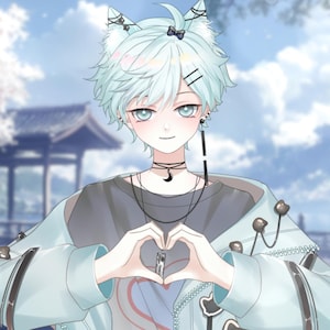 Model Live2D 【Miya Blue Ver.】 Model VTuber 【Awatar 2D】