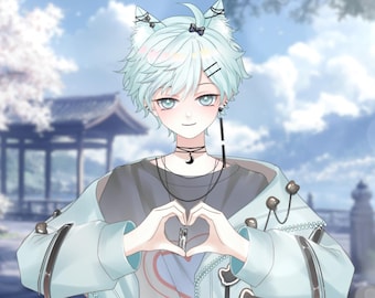 Modelo Live2D 【Miya Blue Ver.】 Modelo VTuber