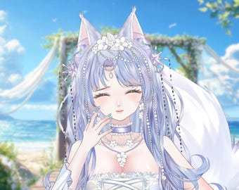 Modelo Live2D 【Floreal】Modelo VTuber Chica