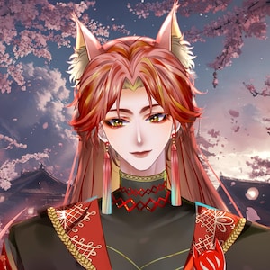 Live2D Model Fox Spirit 2.0 【Red Ver.】 VTuber Model