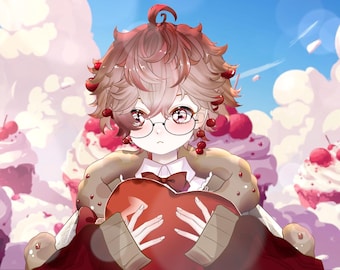 Live2D Model 【Cherry Cake Red Ver.】 VTuber Model 【2D Avatar】