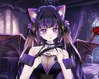 Modelo Live2D 【Chica Gato Demonio】 Modelo VTuber