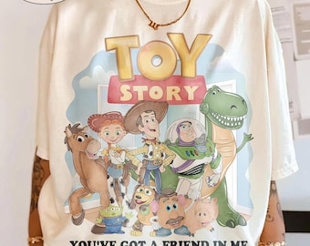 Retro Toy Story You've Got a Friend in Me Shirt, Woody Buzz Jessie Tee, Vintage Comfort Colors Pixar Disney Trip 2026 Family Matching Shirt