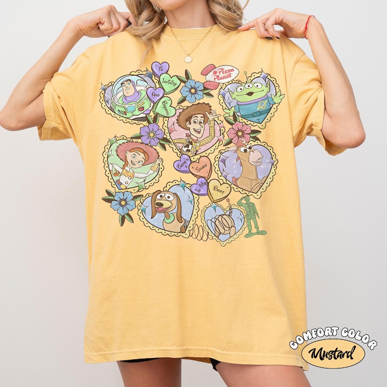 To Infinity and Beyond Toy Story Shirt, Buzz Woody Jessie Rex Slinky Tee, Comfort Colors Disney Trip 2026, Family Matching Squad Group Gift Mustard/Yellow