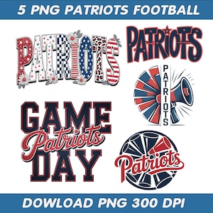 Patriots Football Bundle PNG, Patriots Bundle svg, Football Bundle, Sports Team png, Football Mascot PNG, Football Fan Digital Download
