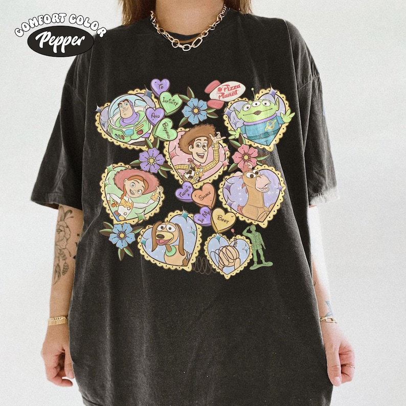 To Infinity and Beyond Toy Story Shirt, Buzz Woody Jessie Rex Slinky Tee, Comfort Colors Disney Trip 2026, Family Matching Squad Group Gift Pepper/Dark Heather