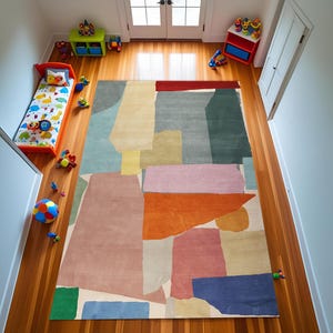 Colorful Rug, Geometric Area Rug, Colorful Art Rug, Multicolor Rug, Colorful Carpet, Home Decor Rug, Modern Design Rug