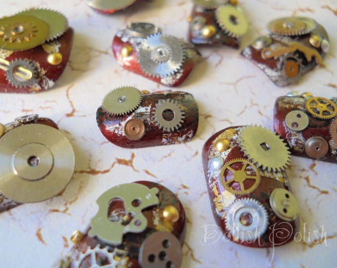 Steampunk 3D Japanese Nail Art - Etsy