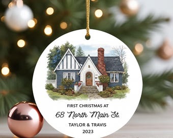 Adorno personalizado para casa nueva: foto en acuarela, cerámica personalizada