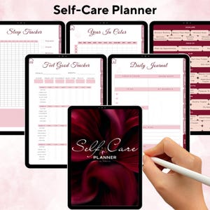 Self Care Planner, Digital PDF Journal, Daily Wellness and Self Love printable notebook for samsung notes, ipad, goodnotes and tablet