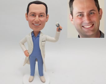 Figura de enfermera y médico – Regalo de graduación o agradecimiento