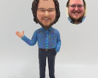 Personalisierte Männer Figur vom Foto - Personalisiertes Geschenk für Freund Kollegen