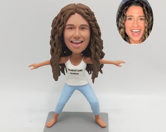 Personalisierte Yoga Figur vom Foto - Personalisierte weibliche Fitness Figur