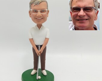 Custom Golf Bobblehead - personalisiertes Geschenk für Papa & Golf-Enthusiasten