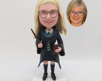 Personalisiertes Girl Bobblehead Haarband nach Fotovorlage – Geschenk für Freundin oder Freundin