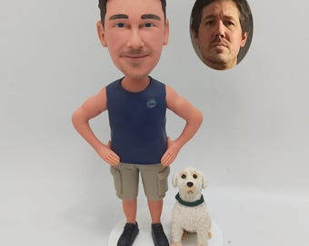 Personalisierte Pudelmütze mit Foto vom Foto – Geschenk für Papa oder Freund