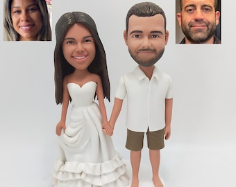 Custom Wedding Anniversary Bobblehead – Personalized Couple Figurine Gift, Keepsake