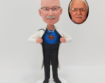 Individuell angefertigte Doctor Dad Pudelmütze vom Foto - Individuelles Arzt Geschenk