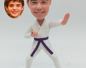 Benutzerdefinierte Taekwondo Bobblehead personalisierte Martial Arts Athlete Geschenk