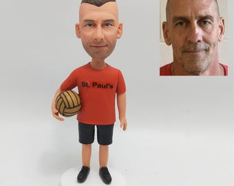 Figura coleccionable de voleibol personalizada a partir de una foto: regalo personalizado para jugador y entrenador, recuerdo deportivo.