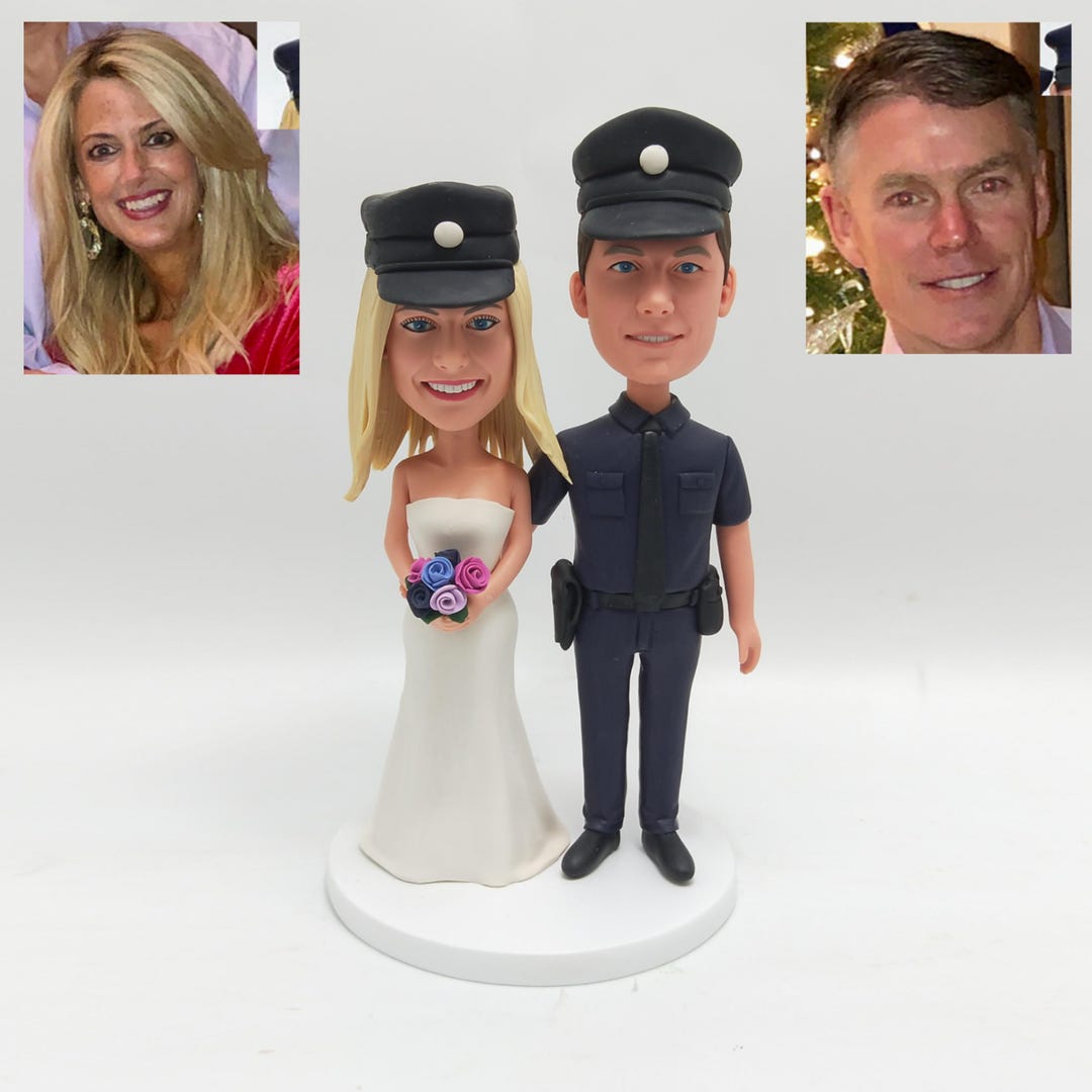 Custom Wedding Bobblehead Cake Topper | Personalized Bride & Groom ...