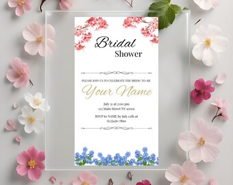 Plantilla personalizable para invitación de despedida de soltera