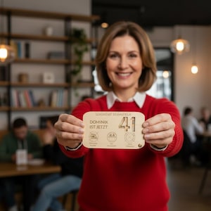 Geldgeschenk und Geburtstagskarte mit Personalisierung. Auch als Gutscheinkarte geeignet. Alter wählbar von 17 bis 97.  Individuelle Gravur!