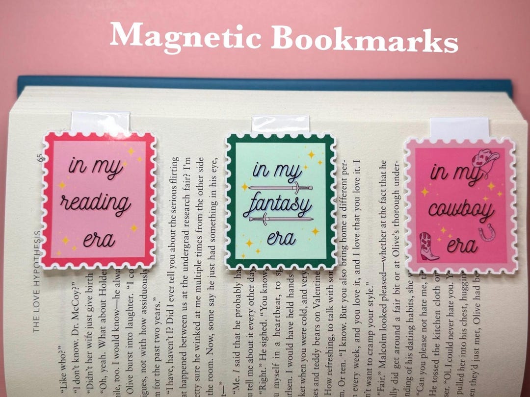 Magnetic Bookmark Stamps - Double Sides Bookmark, Book Accessory - Etsy