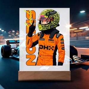 Led acrylic plaque - formula 1 - norriss