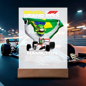 Led acrylic plaque - formula 1 - lewis v2