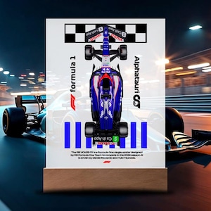 Led acrylic plaque - formula 1 - rb alphatauri