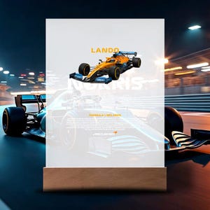 Led acrylic plaque - formula 1 - lando norris () 2