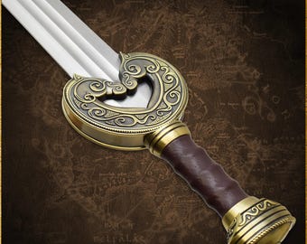 Handmade Herugrim King Theoden Sword Replica | Inspired Viking Sword with Scabbard & Wall Display Plaque personalized engraved Gift for Him