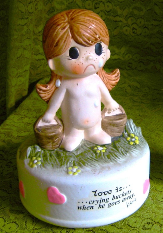 LOVE IS Crying Buckets When He Goes Away Original Etsy UK