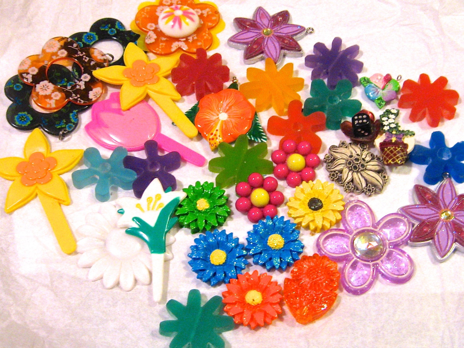 Large Plastic Decorative Flower & Picks Etsy