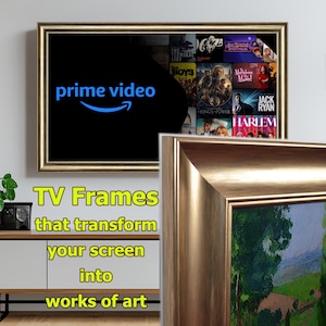 Vesper – Warm Gold TV Frame, Universal Quality Tv Frame, Sony Tv, Samsung The Frame, TCL NXTRAME, Hisense Canvas Tv, All Other Tvs, Bezel