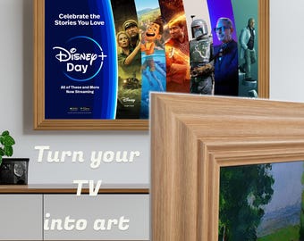 Romily Oak TV Frame – Universal Quality Tv Frame for Sony, Samsung The Frame, TCL, Hisense, LG, Vizio, Panasonic & any Tv Brand