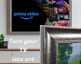 Vesper Crackled Black TV Frame – Universal Quality Tv Frame for Sony, Samsung The Frame, TCL, Hisense, LG, Vizio, Panasonic & any Tv Brand