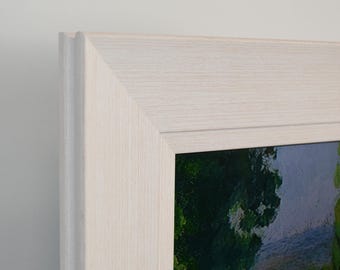 Elegant White TV Frame – 32"-98" for Any Brand