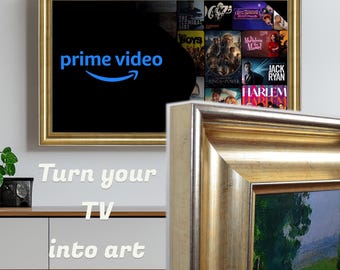 Lenora Distressed Gold TV Frame – Universal Quality Tv Frame for Sony, Samsung The Frame, TCL, Hisense, LG, Vizio, Panasonic & any Tv Brand