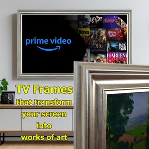 Fenna – Silver TV Frame, Universal Quality Tv Frame, Sony Tv, Samsung The Frame, TCL NXTRAME, Hisense Canvas Tv, All Other Tvs, Tv Bezel