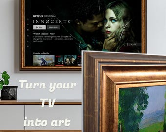 Fenna Antique Gold TV Frame – Universal Quality Tv Frame for Sony, Samsung The Frame, TCL, Hisense, LG, Vizio, Panasonic & any Tv Brand
