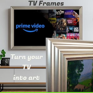 Romily Champagne Silver TV Frame – Universal Quality Tv Frame for Sony, Samsung The Frame, TCL, Hisense, LG, Vizio, Panasonic & any Tv Brand