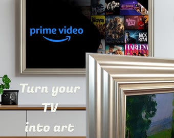 Romily Champagne Silver TV Frame – Universal Quality Tv Frame for Sony, Samsung The Frame, TCL, Hisense, LG, Vizio, Panasonic & any Tv Brand