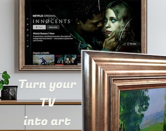 Romily Bronze TV Frame – Universal Quality Tv Frame for Sony, Samsung The Frame, TCL, Hisense, LG, Vizio, Panasonic & any Tv Brand