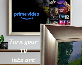 Polly Distressed Silver TV Frame – Universal Quality Tv Frame for Sony, Samsung The Frame, TCL, Hisense, LG, Vizio, Panasonic & any Tv Brand
