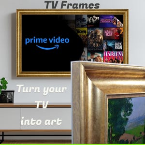 Moldura para TV Lenora Gold – Moldura universal de alta qualidade para TVs Sony, Samsung The Frame, TCL, Hisense, LG, Vizio, Panasonic e de qualquer marca.