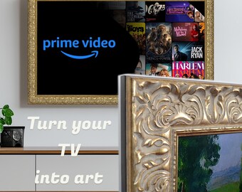 Verity Ornate Gold TV Frame – Universal Quality Tv Frame for Sony, Samsung The Frame, TCL, Hisense, LG, Vizio, Panasonic & any Tv Brand